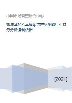 椰油基羥乙基磺酸鈉產(chǎn)品策略行業(yè)財(cái)務(wù)分析編制依據(jù)